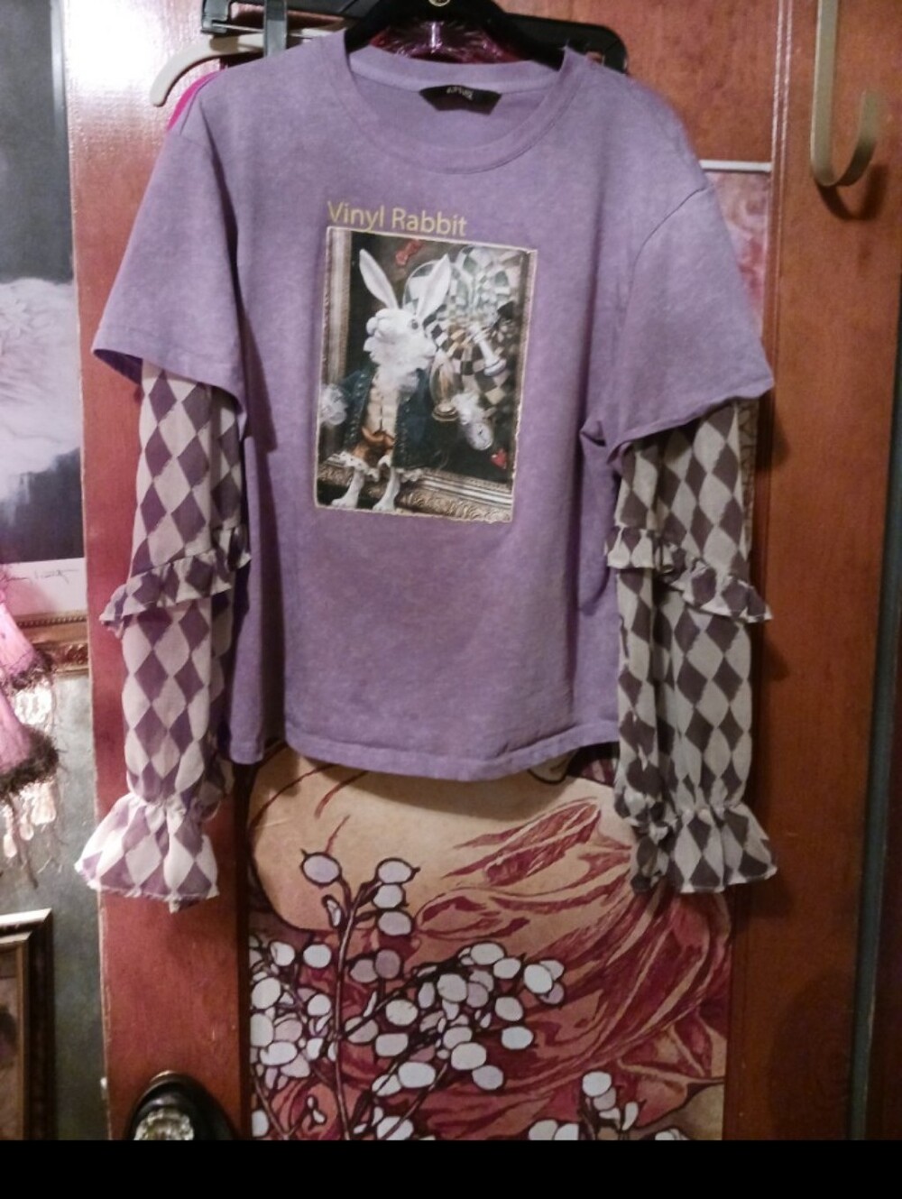Layered Purple Graphic Top
